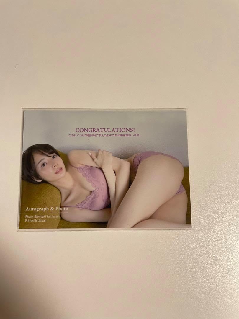 岡田紗佳直筆サイン入りチェキサクラナイツmリーグ水着パイレーツポーズ